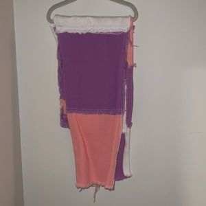 PINK AND PURPLE PATCHWORK JEANS